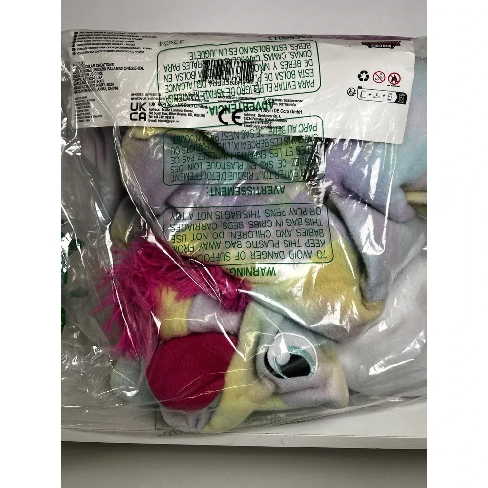 Spooktacular Creations Unicorn Plush Pajama‎ Costume XXL NWT